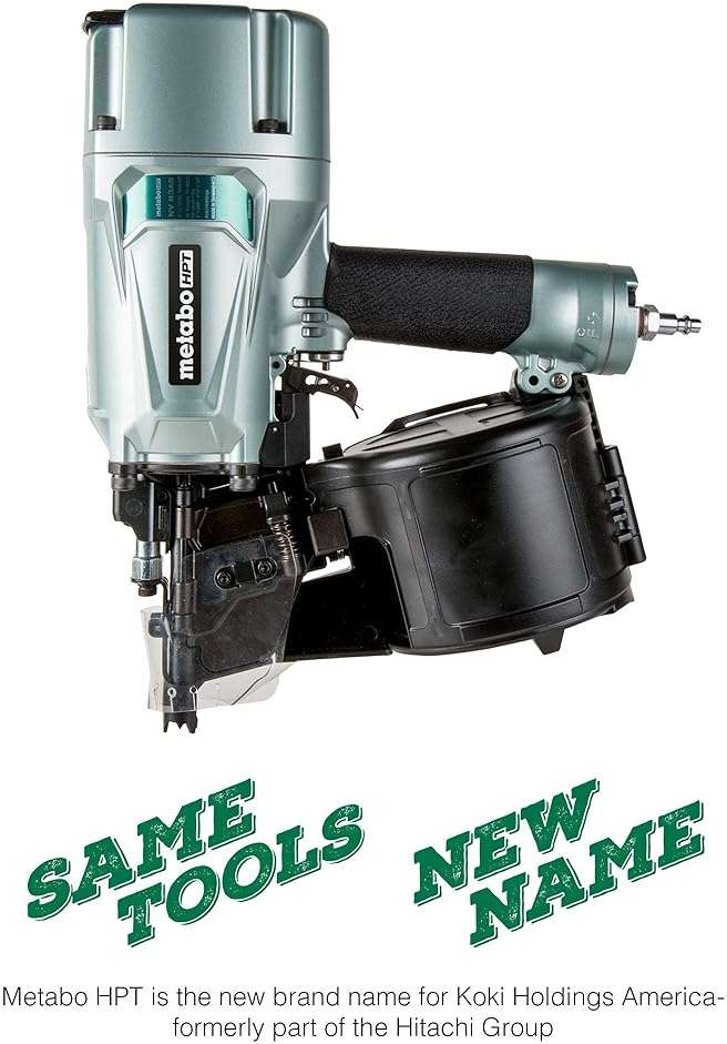 Metabo HPT Coil Framing Nailer | Pro Preferred Brand of Pneumatic Nailers | 15 Degree Magazine | Accepts 2-Inch up to 3-1/4-Inch Nails | Ideal for Wall Sheathing, Roof Decking, & Subflooring | NV83A5 - Image 8