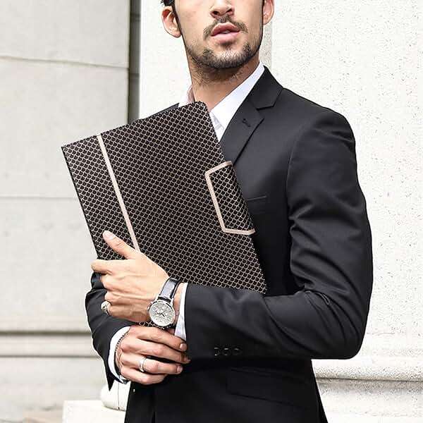 Toplive Business Padfolio, Executive Conference Folder with Document Sleeve, Letter/A4 Size Clipboard, Business Card Holders, Men's & Women's Mermaid Black - Image 2