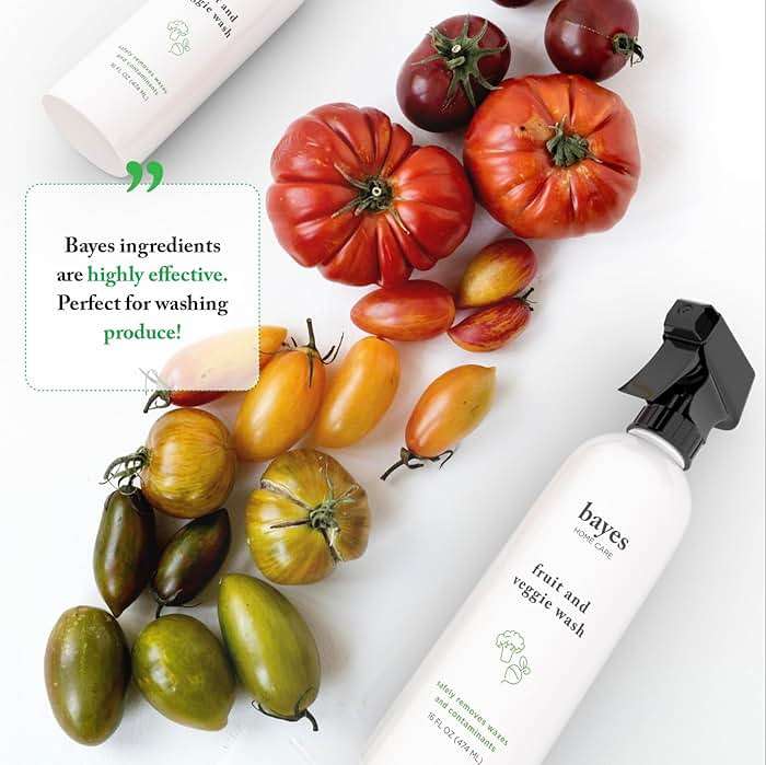Bayes High-Performance Produce Wash - Fruit and Vegetable Cleaner, Helps Remove Harmful Residue - 16 oz - Image 2