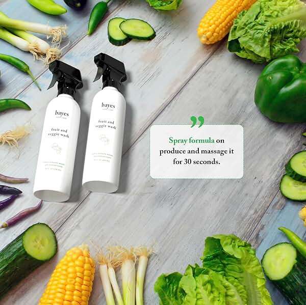 Bayes High-Performance Produce Wash - Fruit and Vegetable Cleaner, Helps Remove Harmful Residue - 16 oz - Image 4