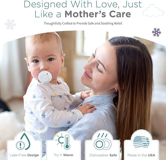 Nippii Freezable Pacifier for Baby Teething Relief - Safe Infant Teether with Cooling Effect - Easy to Clean, Medical Grade Soft Silicone - BPA Free - for Babies 0-9 Months - Made in USA - Image 3