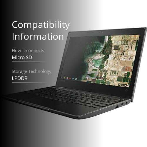 Lenovo 11.6in Chromebook, Intel Celeron N3350 Processor, 4GB RAM, 32GB eMMC SSD, WiFi, Bluetooth, Chrome OS (Renewed) - Image 3