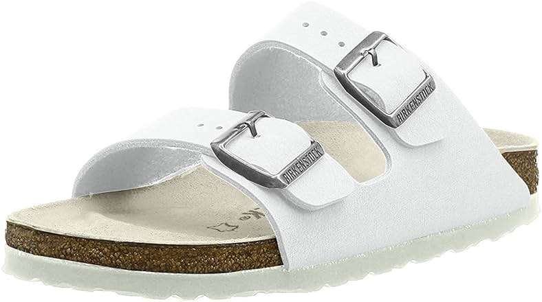 Birkenstock Arizona Unisex White Birko-Flor Sandal 42 / Unisex US Size 11-11.5 - Image 1