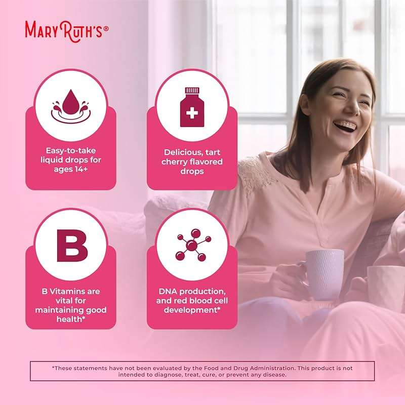 MaryRuth Organics Vitamin B Complex | B Vitamins Complex | Biotin | Vitamin B12 | Niacin | Folate | Metabolic Support Supplement | Vegan | USDA Organic | Non-GMO | Gluten Free | 2 Month Supply - Image 6