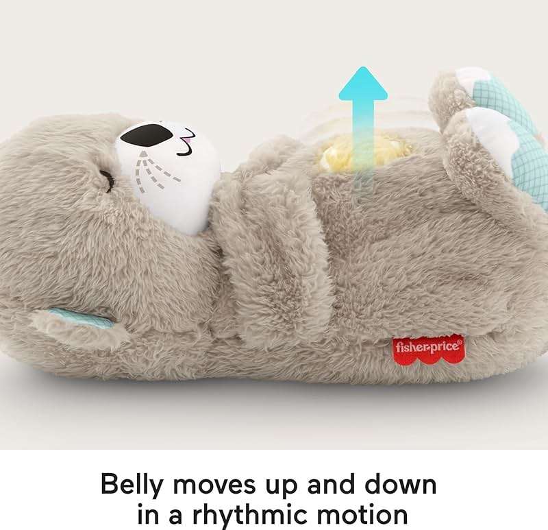 FISHER-PRICE BABY Toy Soothe 'n Snuggle Otter Portable Plush Sound Machine with Music Lights & Breathing Motion for Newborns 0+ Months - Image 3