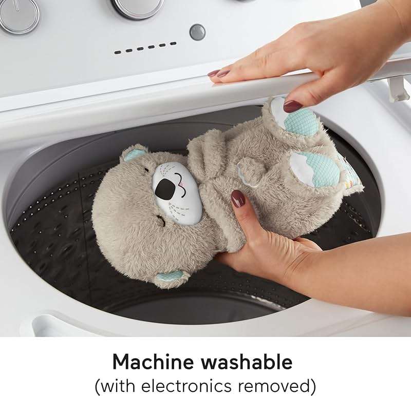 FISHER-PRICE BABY Toy Soothe 'n Snuggle Otter Portable Plush Sound Machine with Music Lights & Breathing Motion for Newborns 0+ Months - Image 5