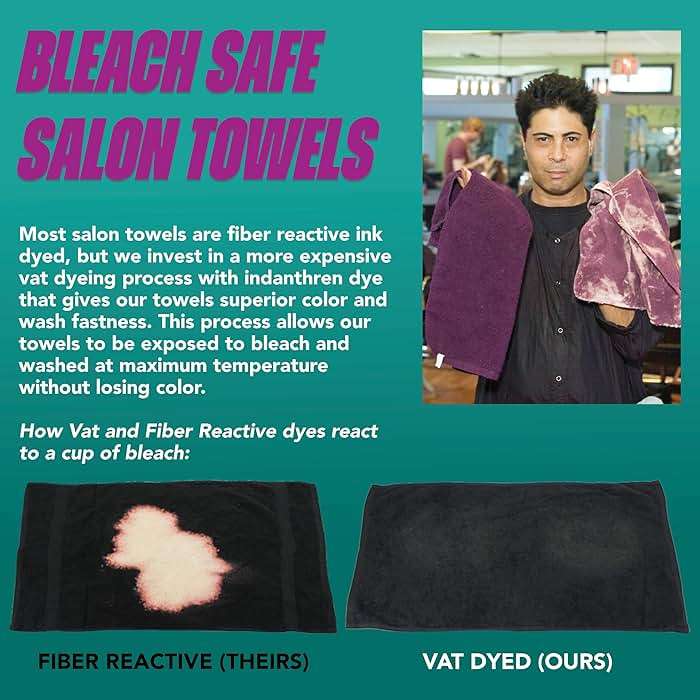 Arkwright Bleach Resistant Salon Towels 12 Pack - 100% Cotton Hair Towels, Soft, Absorbent, Quick Dry Spa & Barber Towels for Hair Stylist, Nail Salon & Esthetician, 16 x 27, Black - Image 4