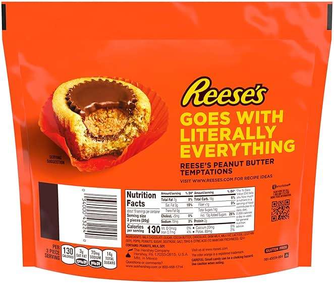REESE'S Miniatures Milk Chocolate Peanut Butter Cups, Candy Family Pack, 17.6 oz - Image 2