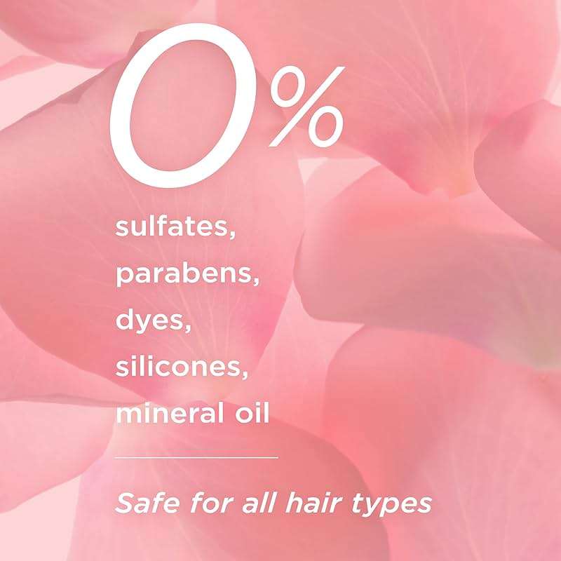 Pantene Sulfate Free Shampoo and Conditioner Set, Rose Water, Soothing and Moisturizing, Infused with Vitamin B5, for all Hair Types, Safe for Color Treated Hair, Pro-V Blend, 17.9 Fl Oz Each, 2 Pack - Image 4