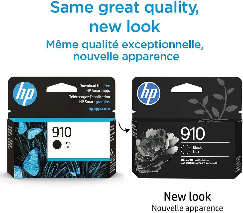 HP 910 Black Ink Cartridge | Works with OfficeJet 8010, 8020 Series, OfficeJet Pro 8020, 8030 Series | Eligible for Instant Ink | 3YL61AN - Image 4