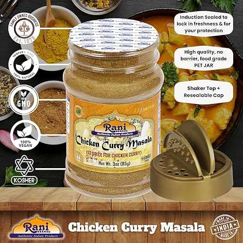 Rani Chicken Curry Masala Indian 13-Spice Blend 3oz (85g) PET Jar ~ All Natural | Vegan | No Colors | Gluten Friendly | NON-GMO | Indian Origin - Image 4