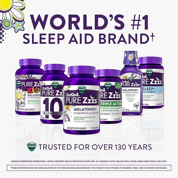 Pure Zzzs, Kidz, Kids Melatonin Gummy, Sleep Aid, Low Amount of Melatonin for Kids, with Chamomile and Lavender, 1 mg, Berry Flavored, 72 Count - Image 5