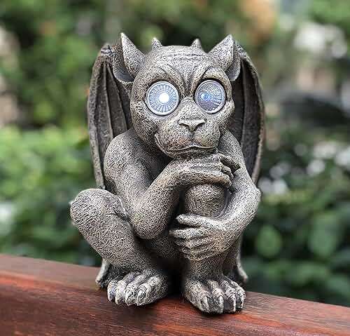 Bo-Toys Solar Powered Gargoyle Outdoor LED Garden Light Decor - Image 2