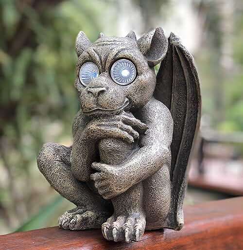 Bo-Toys Solar Powered Gargoyle Outdoor LED Garden Light Decor - Image 4
