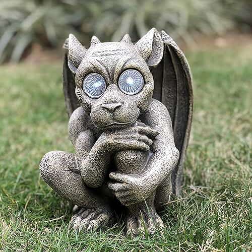 Bo-Toys Solar Powered Gargoyle Outdoor LED Garden Light Decor - Image 6