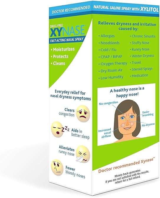Xynase® Nasal Spray with Xylitol (0.75 fl oz) - All Natural Saline Gentle Relief for Congestion, Allergies, and Sinus Pressure, Safe for All Ages - Image 6