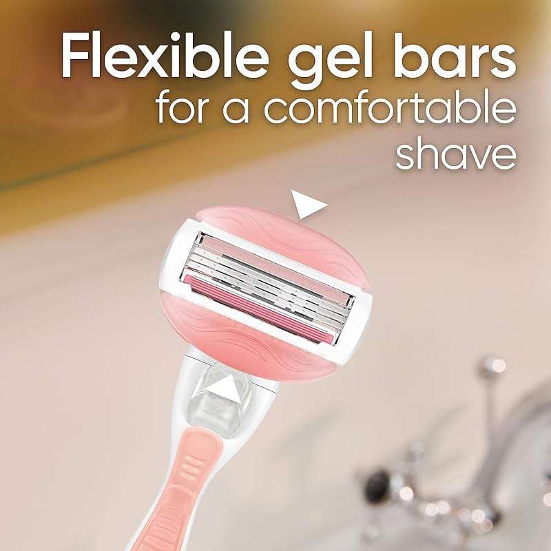 Gillette Venus ComfortGlide White Tea Women's Razor 1 Handle + 4 Blade Refills - Image 6