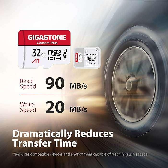 GIGASTONE 32GB Micro SD Card 5-Pack, MicroSDHC Memory Cards for Security Cameras, Wyze Cam, Roku, Full HD Video Recording, UHS-I U1 A1 Class 10, up to 90MB/s, with Adapter - Image 2