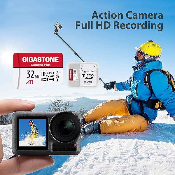 GIGASTONE 32GB Micro SD Card 5-Pack, MicroSDHC Memory Cards for Security Cameras, Wyze Cam, Roku, Full HD Video Recording, UHS-I U1 A1 Class 10, up to 90MB/s, with Adapter - Image 3