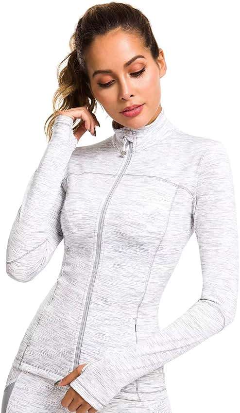 QUEENIEKE Womens Running Jackets Athletic Workout Scrub Jacket Track Full Zip Up Gym for Women Yoga Top - Image 2
