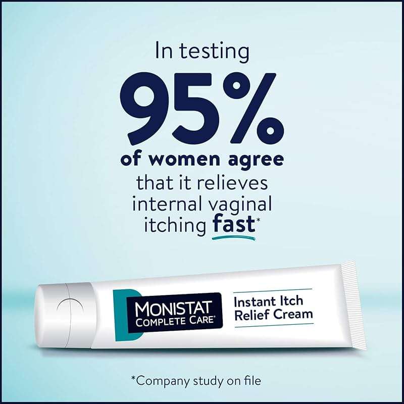 Monistat Instant Itch Relief Cream for Women, Fragrance-Free Formula with Aloe Vera Soothes and Cools Vaginal Itch, 1 Oz, Pack of 2 - Image 6