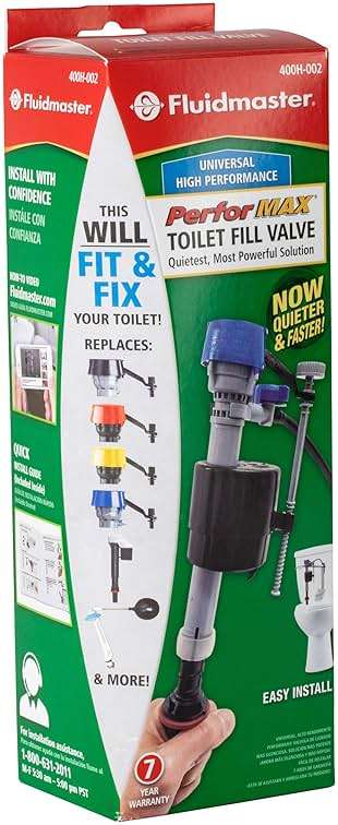 Fluidmaster 400H-002 Performax Universal Toilet Fill Valve High Performance Tank and Bowl Water Control, 1-Pack, Multicolor - Image 6