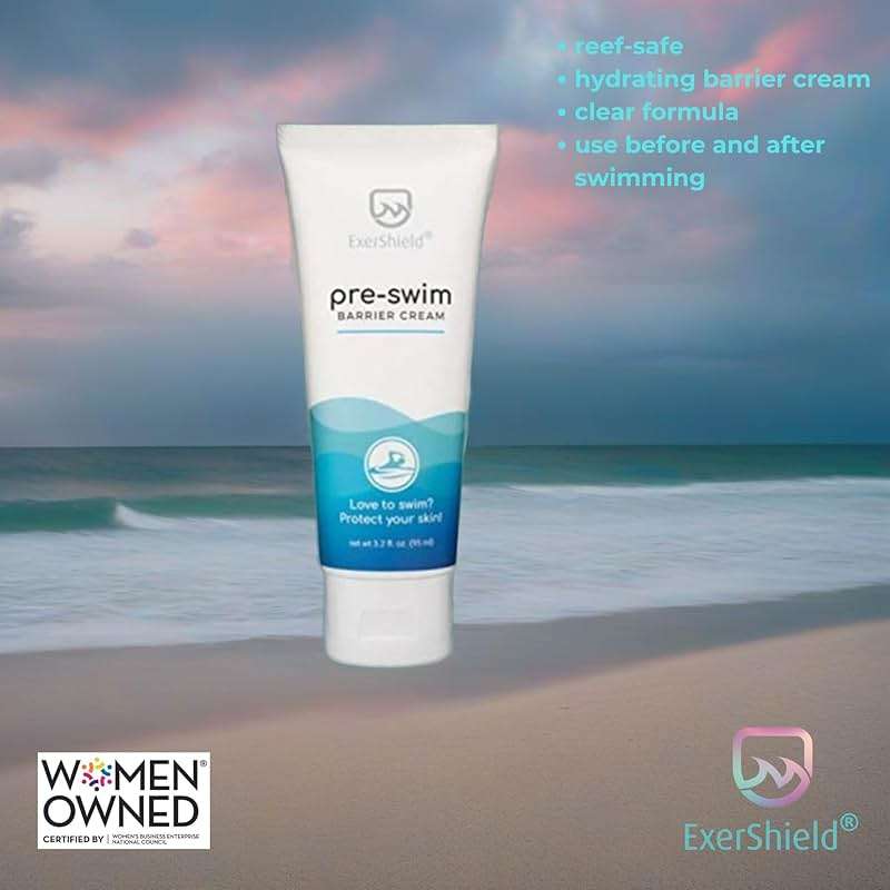 Exershield Pre-Swim Lotion –Barrier Cream for Swimmers – Protects Skin from the drying and itchy effects of pool and spa water - Image 3