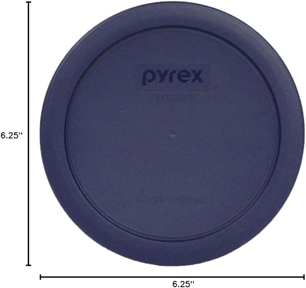 Pyrex (4) 7200-PC 2-Cup & (4) 7201-PC 4-Cup & (4) 7202-PC 1-Cup Blue Food Storage Lids - Made in the USA - Image 2