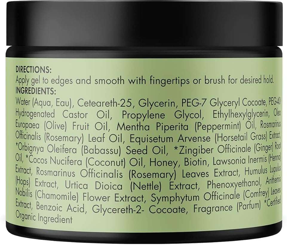 Mielle Organics Rosemary & Mint Edge Control Gel - Strong Hold Hair & Edge Gel for Women & Men - Infused with Biotin, Coconut & Babassu Oil to Encourage Longer, Healthier Hair (2 Fl Oz) - Image 8