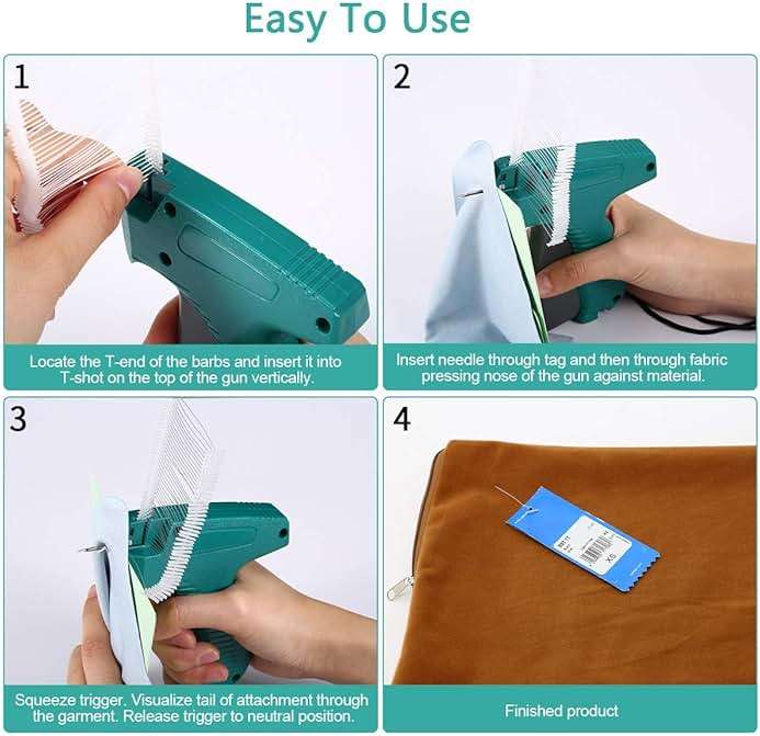 BS ONE Price Tagging Gun for Clothing, Standard Retail Price Tag Attacher Gun for Clothes with 6 Needles & 1000pcs 2" Barbs Fasteners for Store - Image 5
