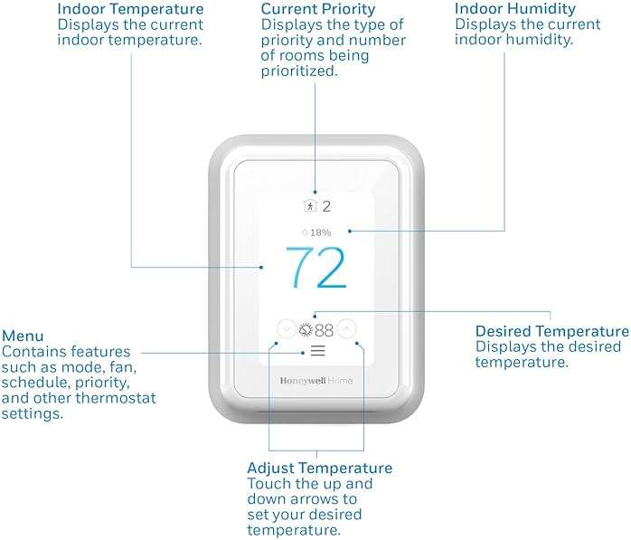 Honeywell Home T9 WIFI Smart Thermostat, Smart Room Sensor Ready, Touchscreen Display, Alexa and Google Assist - Image 17