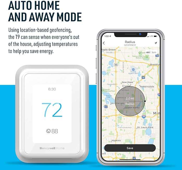 Honeywell Home T9 WIFI Smart Thermostat, Smart Room Sensor Ready, Touchscreen Display, Alexa and Google Assist - Image 10