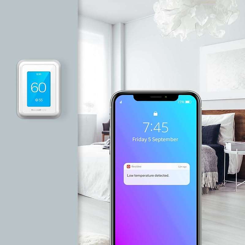Honeywell Home T9 WiFi Smart Thermostat with 1 Smart Room Sensor, Touchscreen Display, White - Image 13
