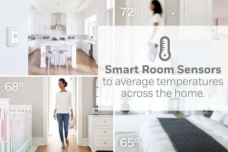 Honeywell Home T9 WiFi Smart Thermostat with 1 Smart Room Sensor, Touchscreen Display, White - Image 9