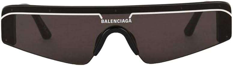 Balenciaga Gray Shield Unisex Sunglasses BB0003S 001 99 - Image 2