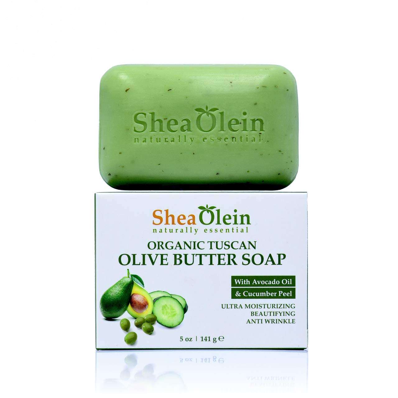 Shea Olein Organic Tuscan Olive Butter Soap w/Avocado Oil & Cucumber Peel Soap 5 Ounce - Image 1
