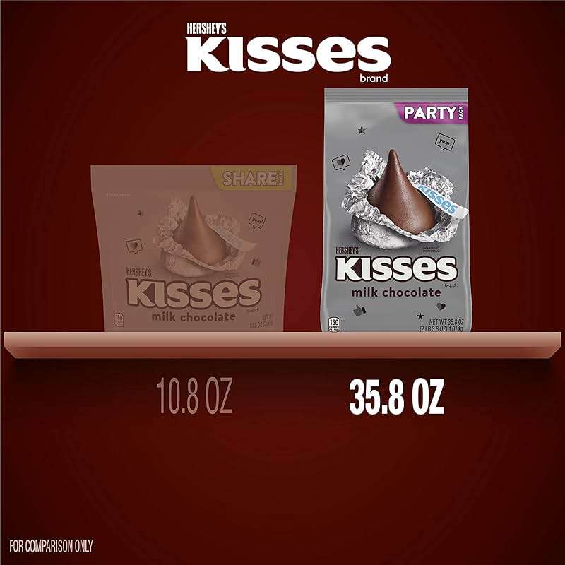 HERSHEY'S KISSES Milk Chocolate Candy Party Pack, 35.8 oz - Image 5
