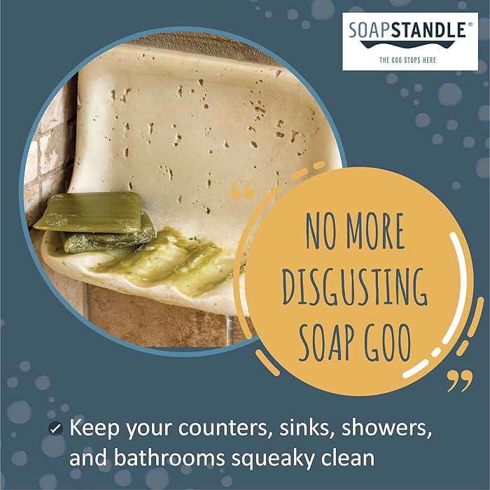 SoapStandle Bar Soap Gripper | No Goo or Mess Soap Holder for Bath and Showers | Non Slip Quick Dry Bar Soap Holder | Bathroom Accessories, Red - 2-Pack - Image 3