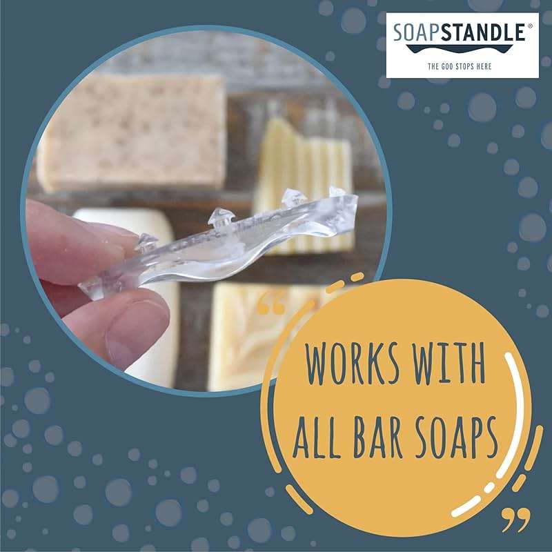 SoapStandle Bar Soap Gripper | No Goo or Mess Soap Holder for Bath and Showers | Non Slip Quick Dry Bar Soap Holder | Bathroom Accessories, Red - 2-Pack - Image 6