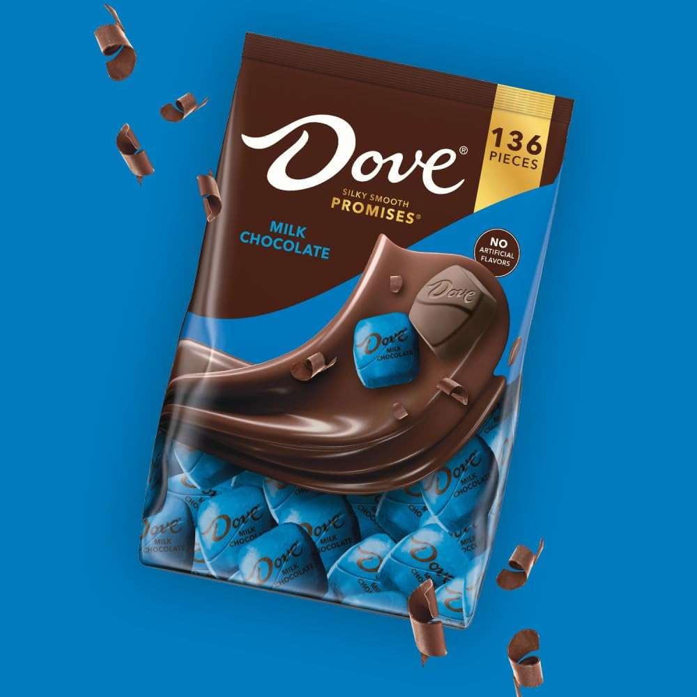 DOVE PROMISES Milk Chocolate Candy Individually Wrapped Bulk Pack (38.09 oz, 136 Piece) Bag - Image 4