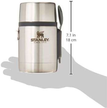 STANLEY Classic Food Jar and Spork 18 oz | Vacuum Insulated Thermos Food Container | Wide Mouth Screw On Lid | Packable for Travel | Stainless Steel with Leakproof Lid | BPA-Free | Stainless Steel - Image 6