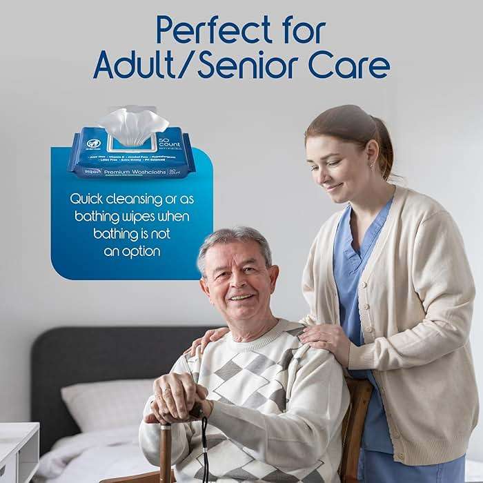 Inspire Adult Wet Wipes, Wash Cloths, Incontinence & Cleansing for Elderly Extra Large, 8"x12" (Pack of 8) - Image 7