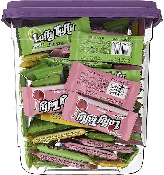 Laffy Taffy Candy, Assorted Fruit Flavored Taffy Candy, Sour Apple, Cherry, Strawberry & Banana Flavors (145 Pieces), 49.3 Ounce - Image 7