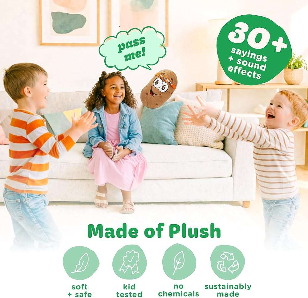 Move2Play, Pass The Potato | Hilariously Wild & Fun | Active Family Game for Kids Ages 3-8+ | Indoor Outdoor Toss Game | Party Games for Boys & Girls | Camping Travel Fun - Image 3