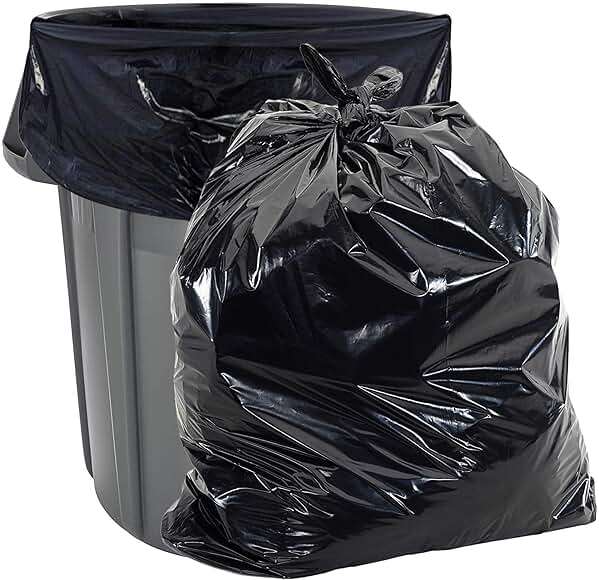 Aluf Plastics Heavy Duty 55 Gallon Trash Bags - (Value 50 Pack) - 1.5 MIL equivalent Industrial Strength Plastic 35" x 55" for 50-55 Gal Cans -Fits Toter, Rubbermaid Brute, Carlislie Bronco etc. - Image 1
