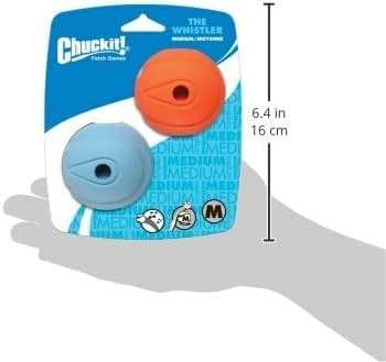 Chuckit! Dog Fetch Toy Whistler Ball Noisy Play Fits Launcher Medium 4 Balls2 - Image 7