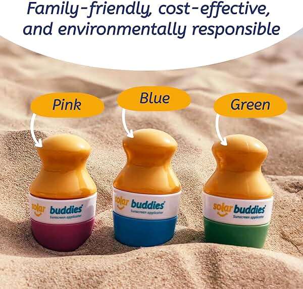 Solar Buddies Sunscreen Applicator – Pink– Refillable Roll-on Sponge for Sunscreens & Lotions – For Kids, Adults & Families – Holds 3.4Fl Oz – Perfect for Travel - Image 6