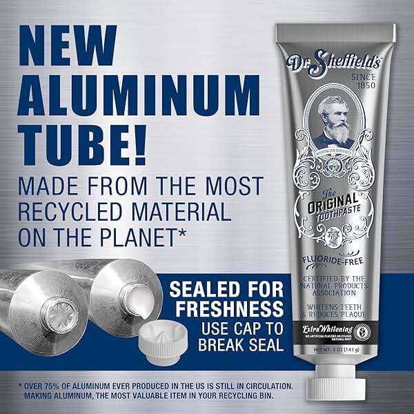 Dr. Sheffield’s Fluoride Free Toothpaste, Extra Whitening, Certified Natural Toothpaste with Real Peppermint Flavor, Teeth Whitening Toothpaste for Fresh Breath, 2-Pack - Image 3