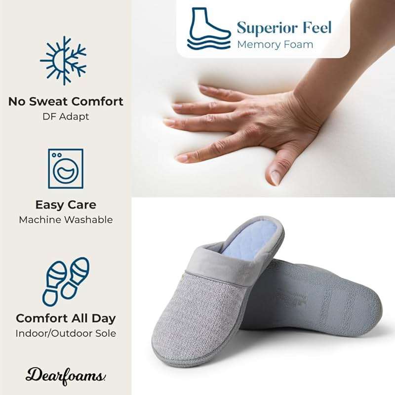 Dearfoams Women's Samantha Knit Closed Toe Scuff Slipper - Image 5