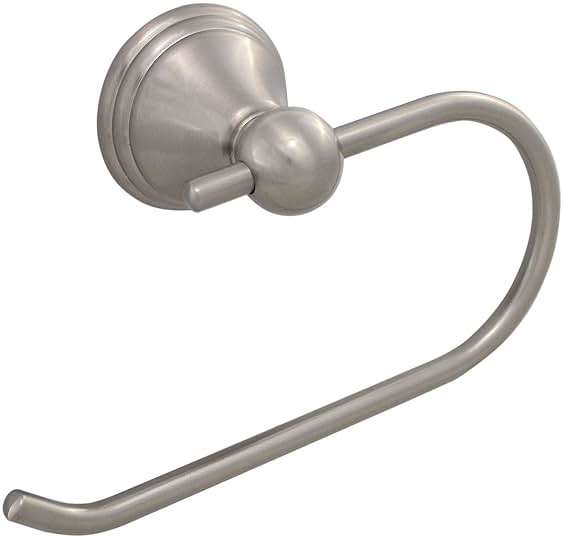 Formosa Design Hardware Classic 4-Piece Bathroom Accessories Set, 24-inch Towel Bar, Toilet Paper Holder, Towel Ring, and Robe Hook, Durable Zinc Alloy & Stainless Steel, (Brushed Nickel Finish) - Image 3